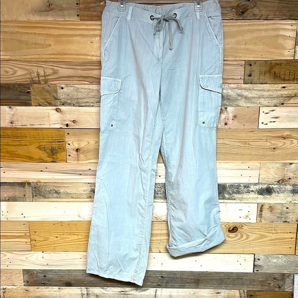 J. Crew size 10 Mid-rise Favorite Fit 100% Cotton Gray Cargo Pants with Pockets - Picture 1 of 15